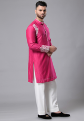 Pink Kurta Set for Men