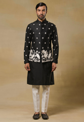 Black Bundi Kurta Set