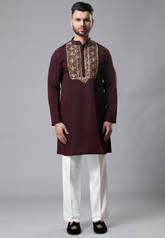 Brown Italian Kurta Set