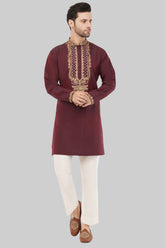 Men's Wine Kurta