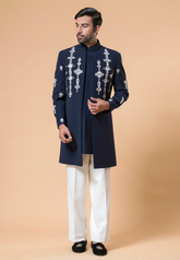 Dark blue Indo-Western