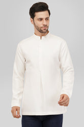 Elegant White Short Kurta for Men – Perfect for Diwali