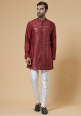 Embroidered Kurta Set for Men