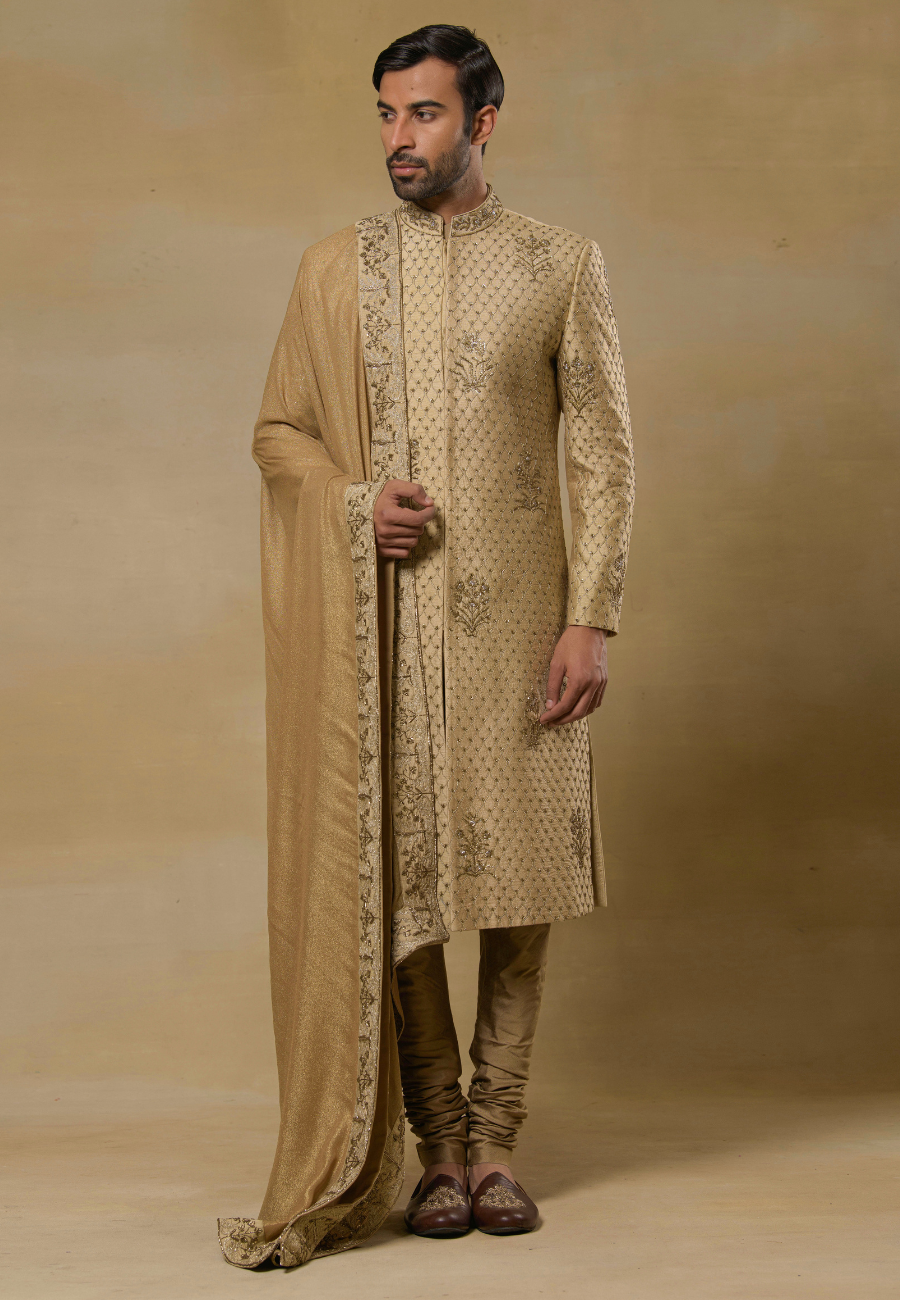 Gold Sherwani Set