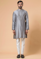 Grey Kurta Set for Men