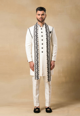 Off White Indo Western Set