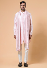 Pink Embroidered Kurta Set