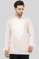 Powder Pink Elegance: Men's Short Kurta for Diwali