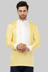 Summer Vibes Elegant Yellow & White Short Kurtas