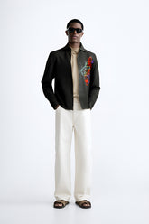 Multicolored Tiger hand Painted Shirt