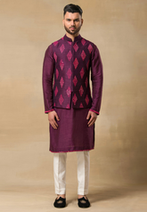 Wine Kurta Bundi Collection 2024