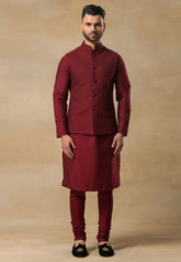 Wine Kurta Bundi set for Youngester