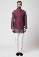 Wine Kurta Set for Men