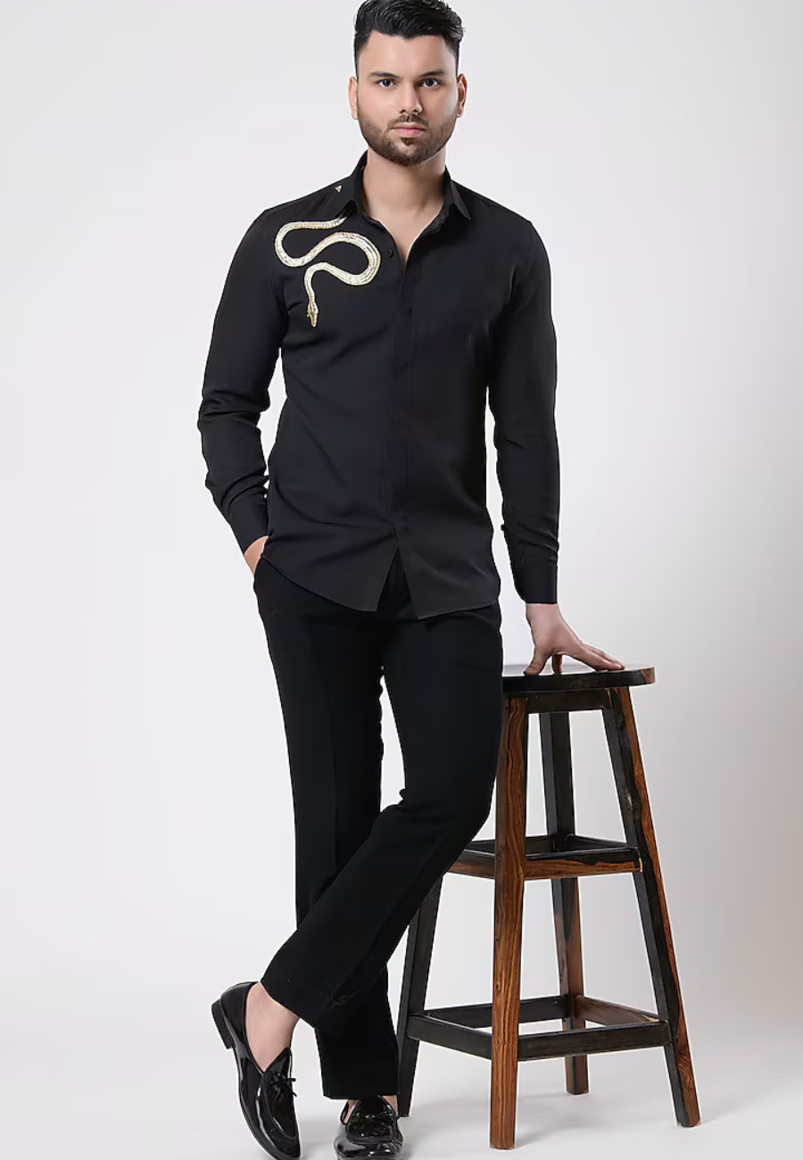 simple embroidery shirt