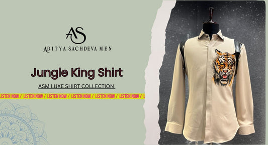 Shop the Stylish Handcrafted Jungle King Singh Shirt | Unique Crepe Shirt for Men