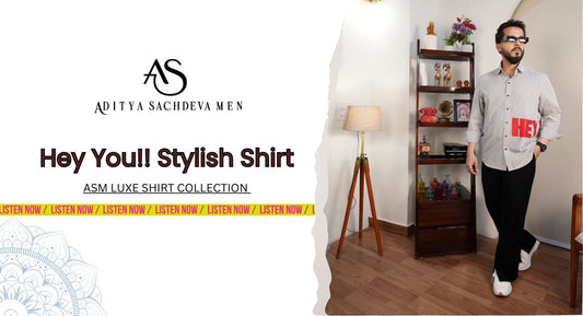 Hey You!! Stylish Shirt - Handcrafted Black Striped Embroidery Cotton Elastane Shirt