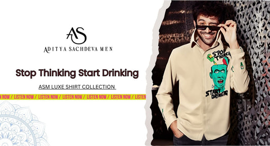 Embrace Your Bold Style with the "Stop Thinking, Start Drinking" Hand-Painted Shirt