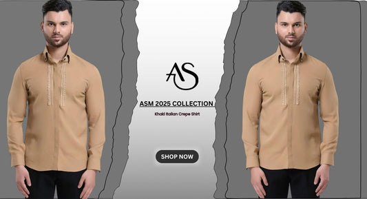 Khaki Italian Crepe Shirt | Stylish Casual & Formal Shirt