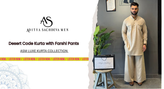 Desert Code Kurta with Farshi Pants | Luxe-Grade Italian Linen Blend™