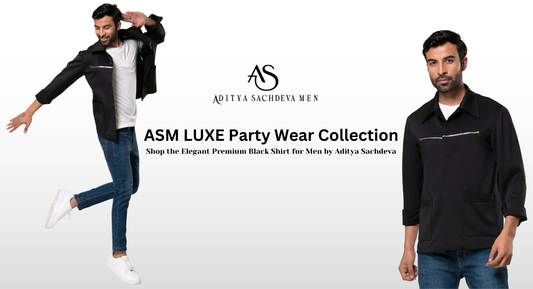 Elevate Your Wardrobe with Aditya Sachdeva Men Stylish Party Wear Black Shirt
