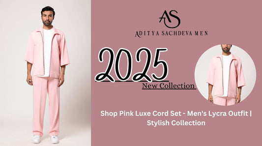 Shop Pink Luxe Cord Set - Men's Lycra Outfit | Stylish Collection