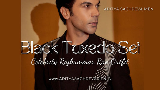 Bollywood Style Black Tuxedo Set | Celebrity Rajkummar Rao Inspired Outfit