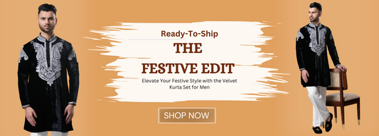 Elevate Your Festive Style with the Velvet Kurta Set for Men