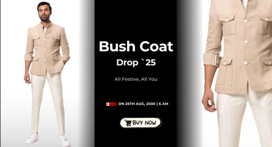 Khaki Bush Coat & Pants | Delhi Designer Fashion