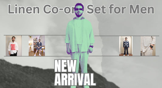Stylish Cloud Blue Linen Co-ord Set for Men | Versatile & Comfortable Fashion