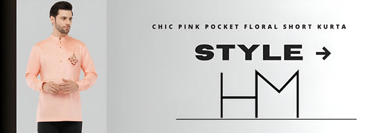 Celebrate Diwali in Style Chic Pink Pocket Floral Short Kurta