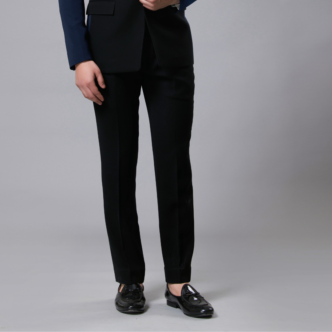 Crepe Black Pants for Men