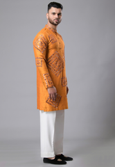 Orange Kurta Set for Men