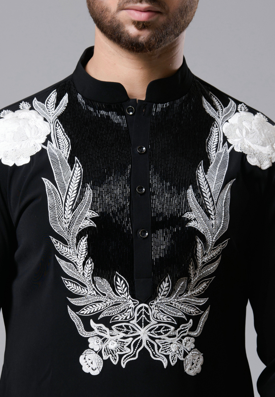 Black Kurta Set for Men