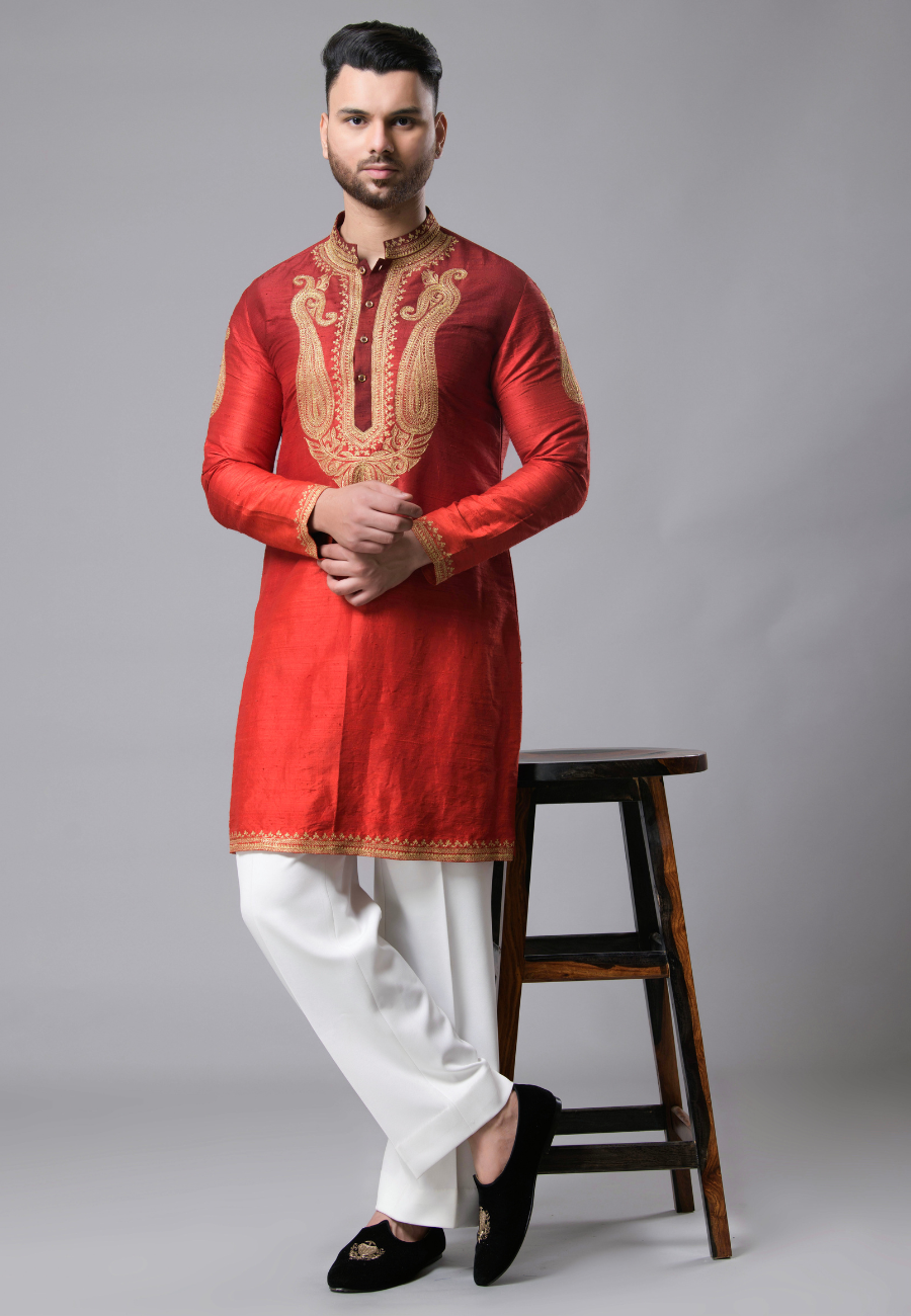 Red Kurta Set
