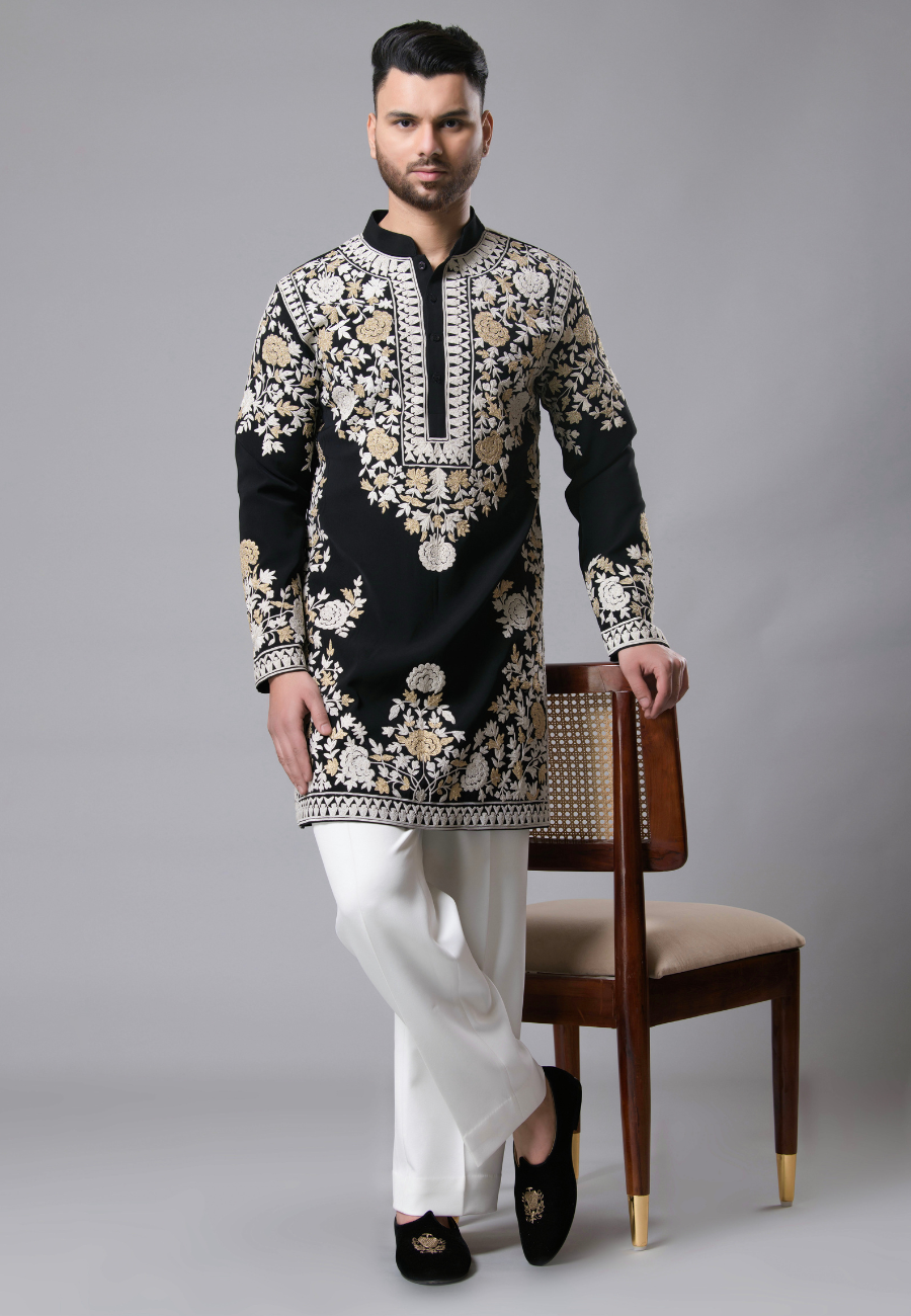 Black Kurta for Men