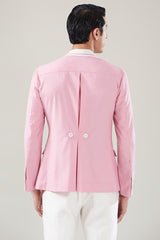 Pink Italian Terry Rayon Bomber Jacket Set
