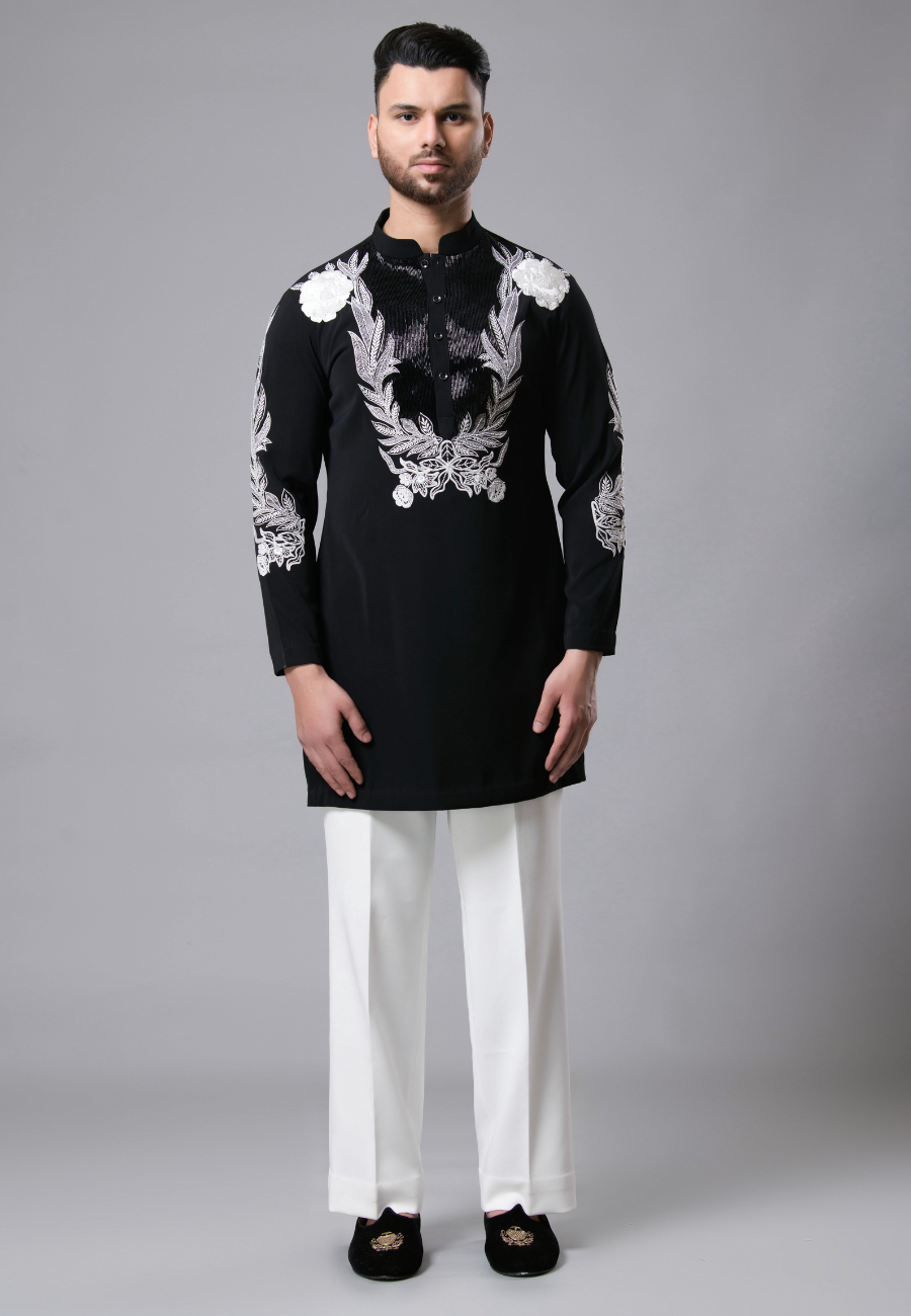 Black Kurta Set for Men
