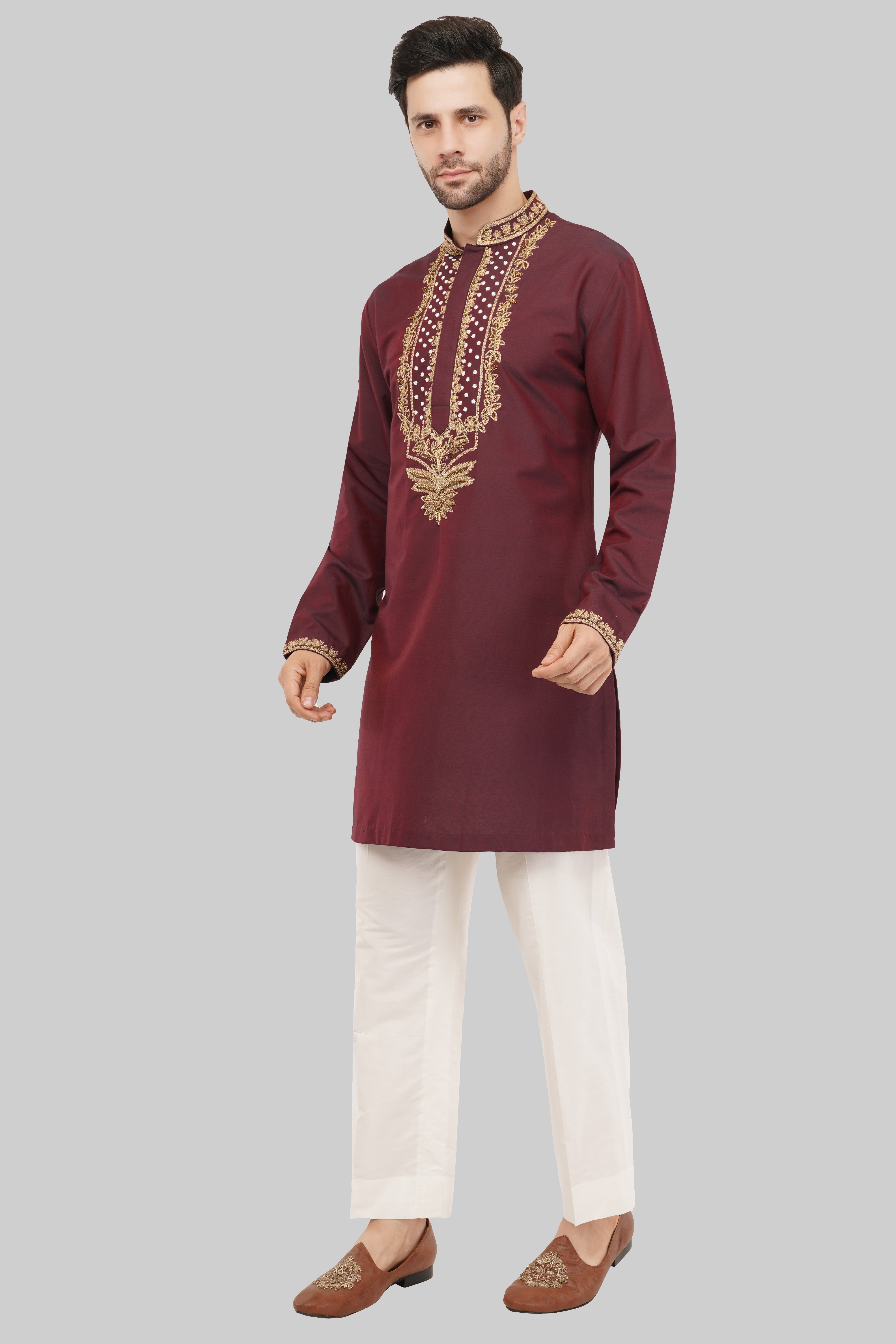 Men's Wine Kurta