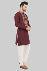 Men's Wine Kurta