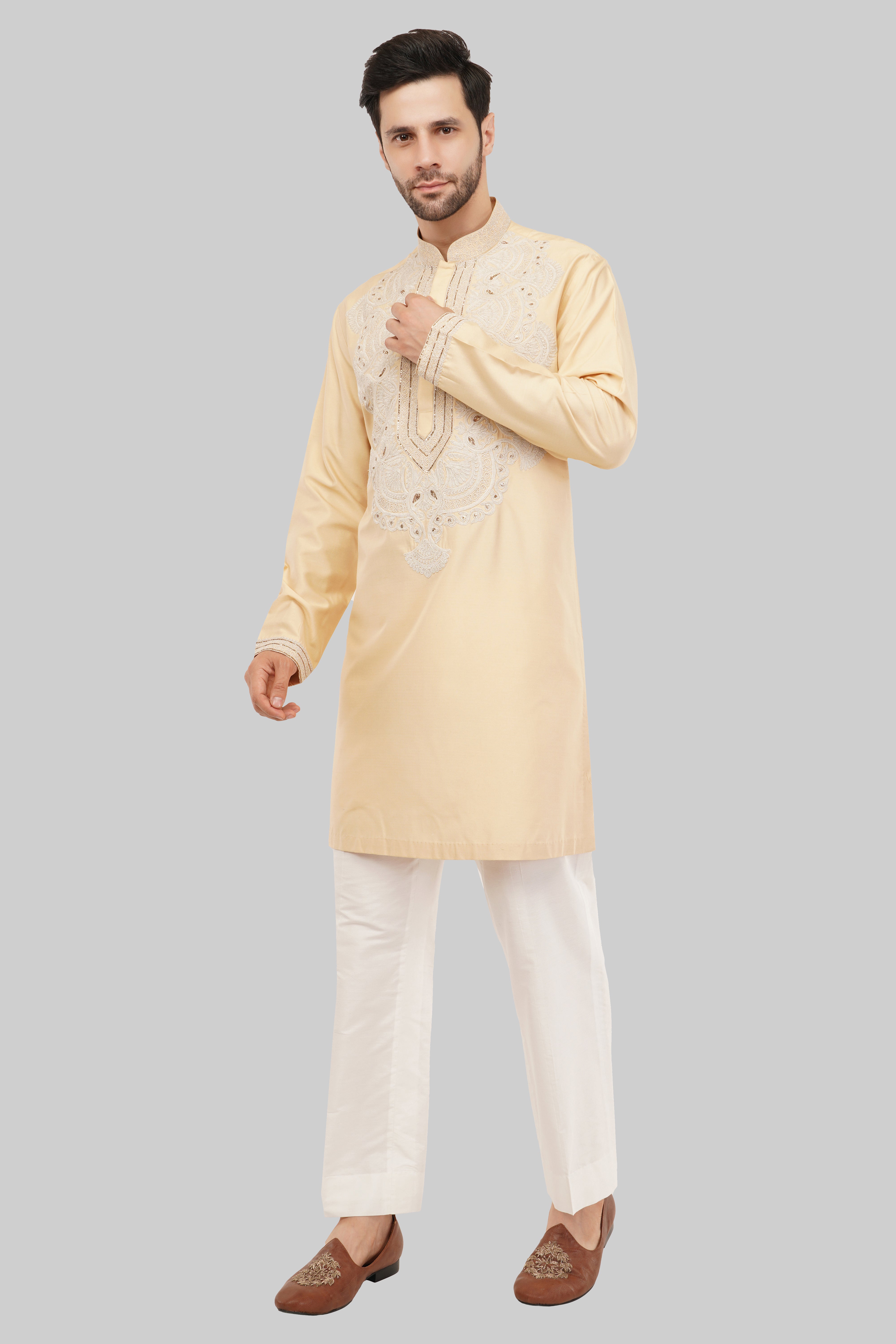 Stylish Men's Embroidered Kurta