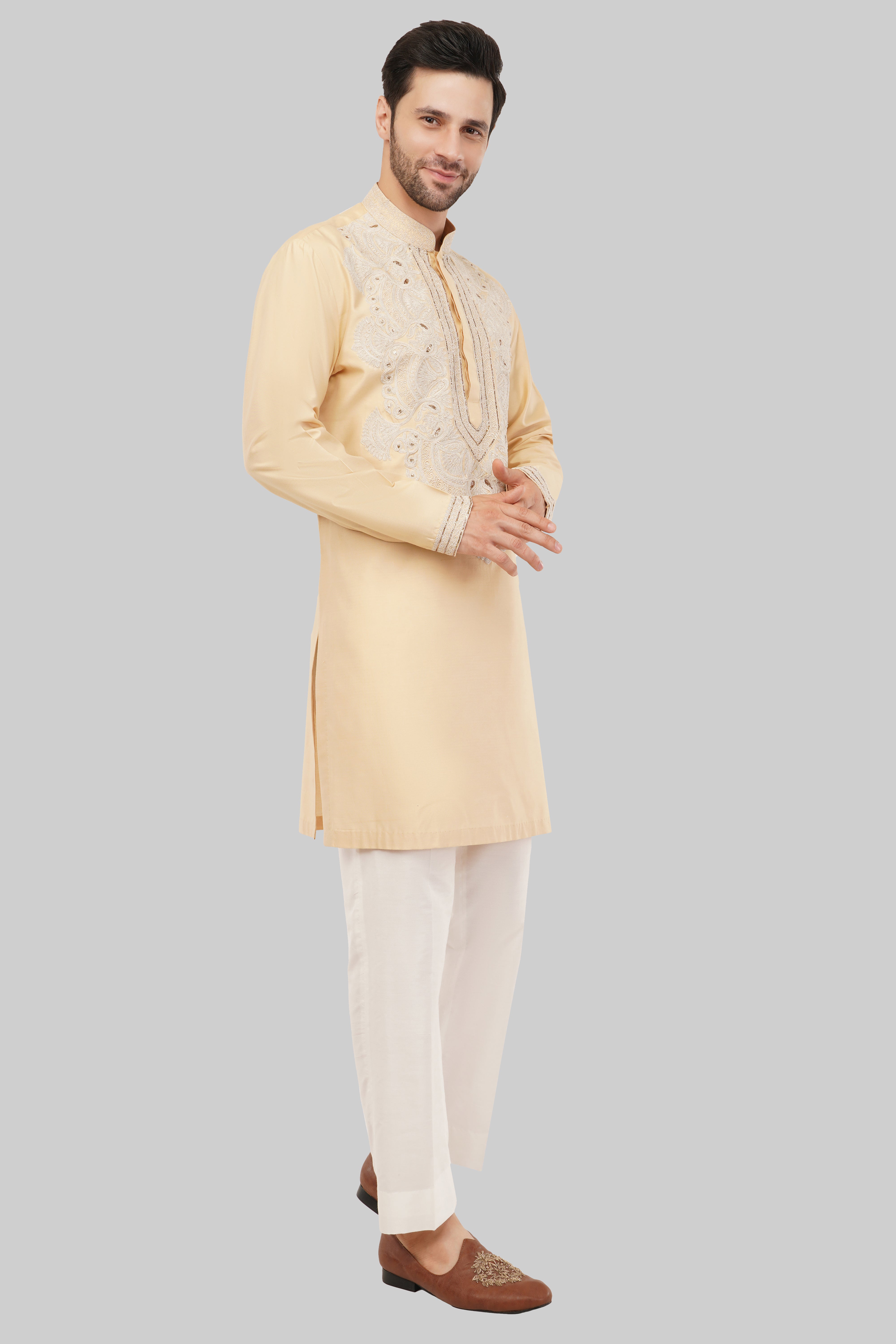 Stylish Men's Embroidered Kurta