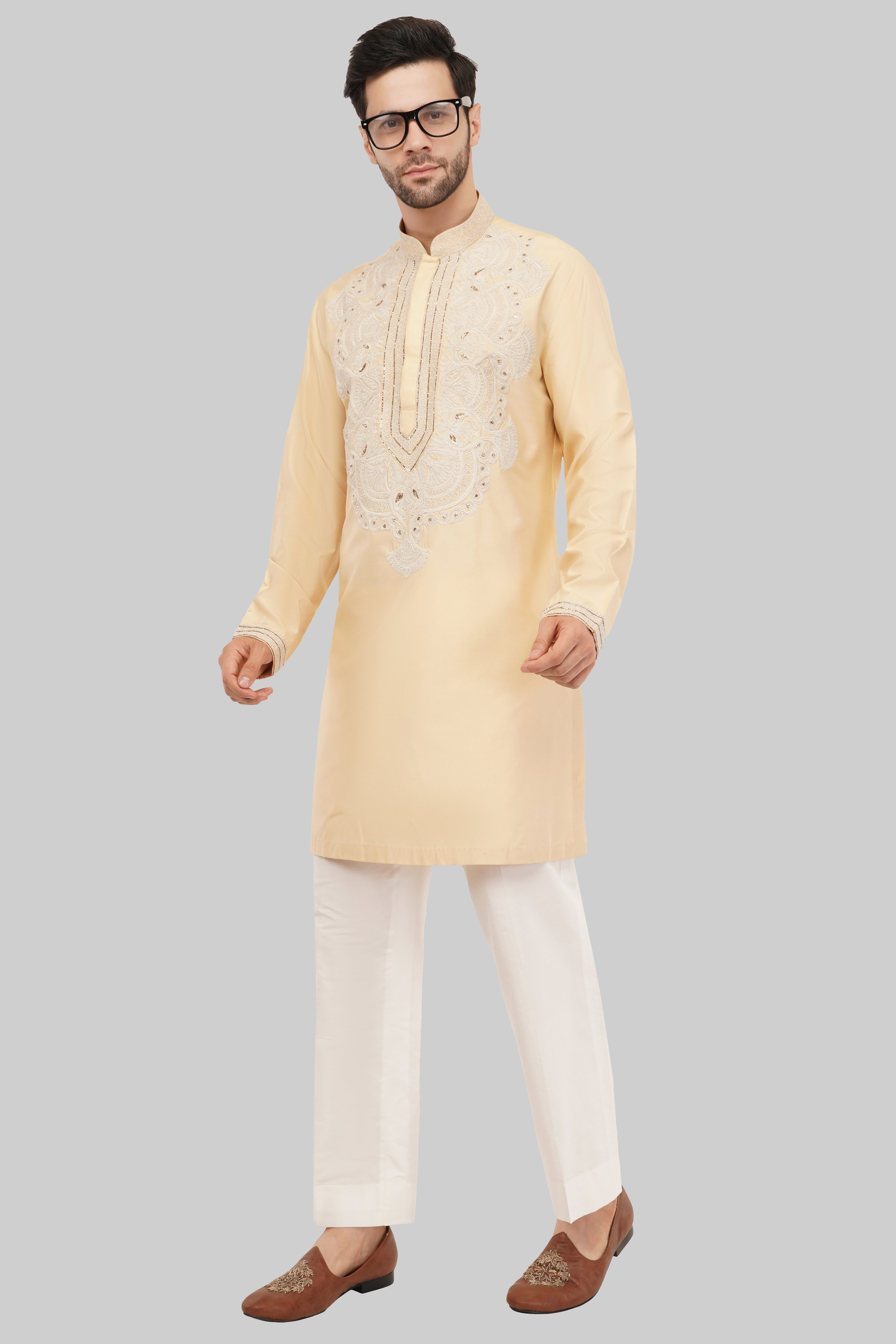 Stylish Men's Embroidered Kurta