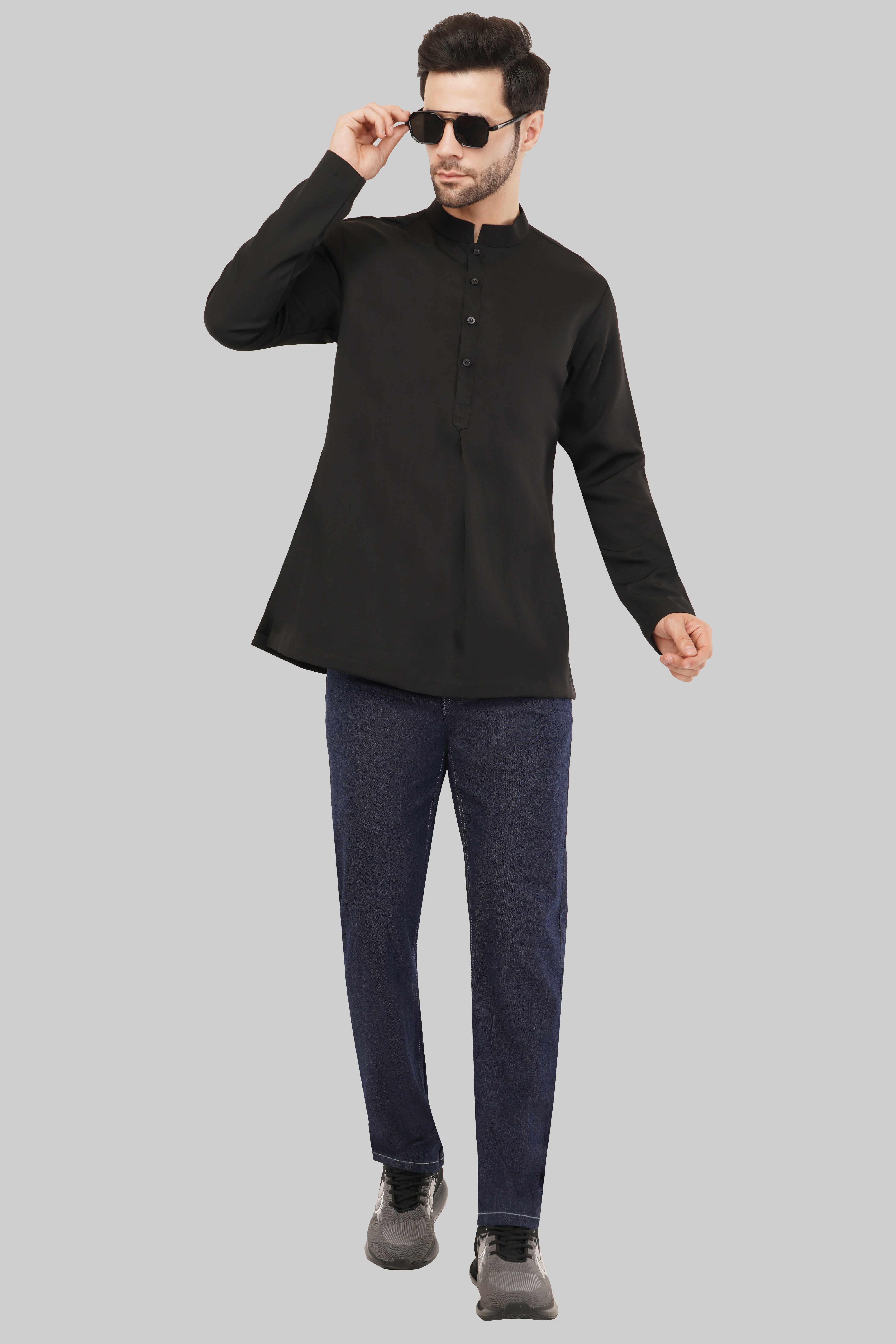 Trendy Black Short Kurta