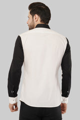 Stylish Black & White Yoka Shirt for Effortless Fashion