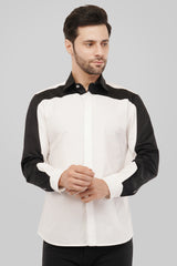 Stylish Black & White Yoka Shirt for Effortless Fashion