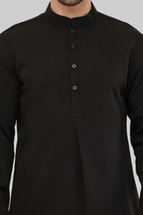 Celebrate in Style: Trendy Black Short Kurta for Men
