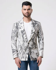 Stylish Urban Textile Pattern Blazer for Men