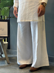 White Noise Kurta With farshi pants