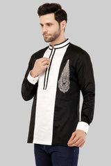 Trendy Black & White Kurta – Perfect for Diwali