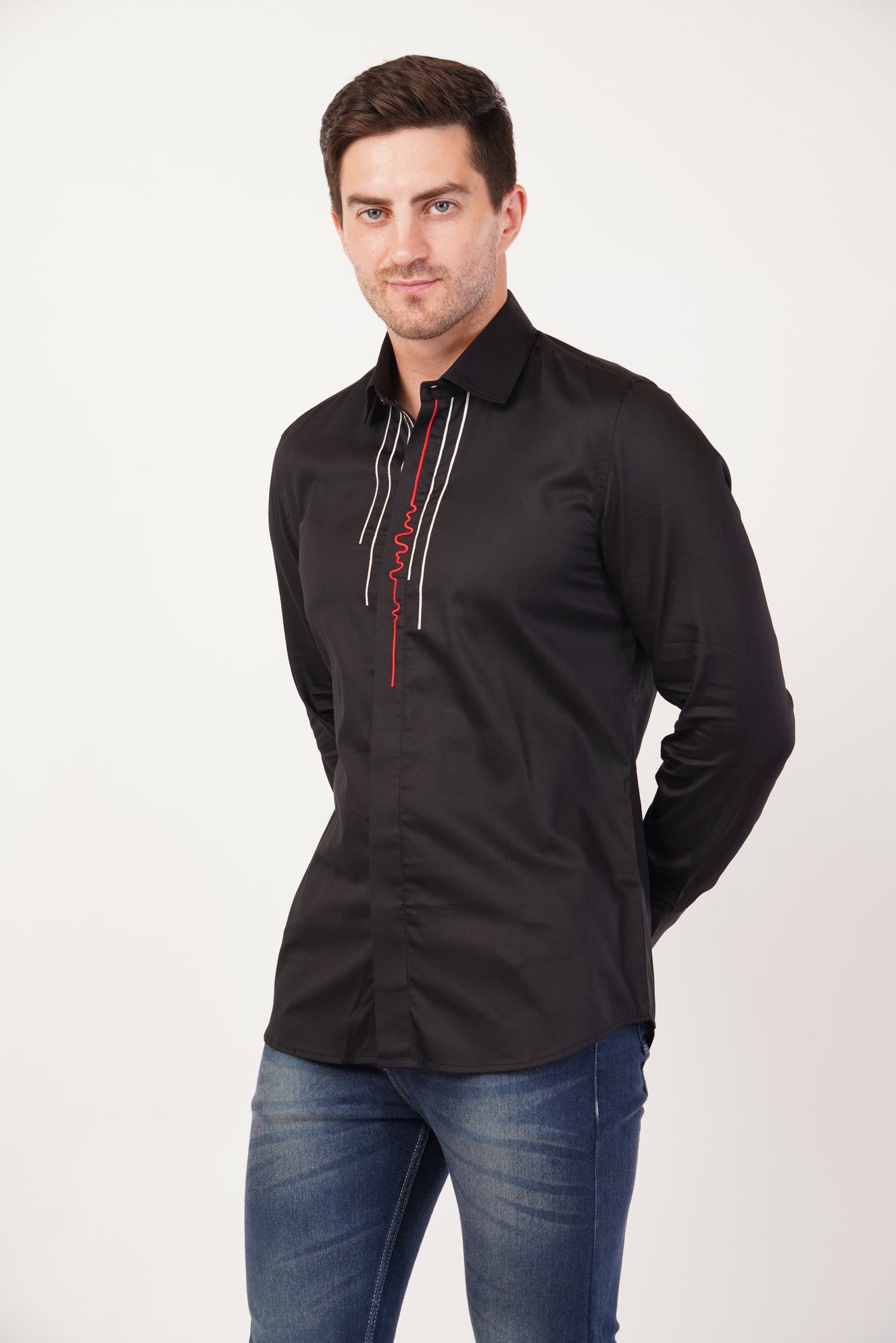 black shirt